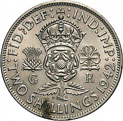 Large Reverse for Florin 1942 coin