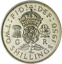 Large Reverse for Florin 1950 coin
