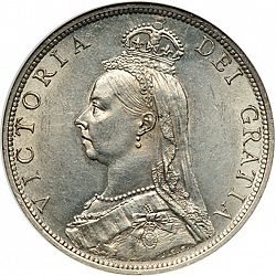 Large Obverse for Florin 1891 coin