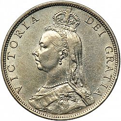 Large Obverse for Florin 1892 coin