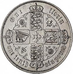 Large Reverse for Florin 1853 coin