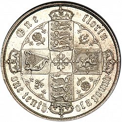 Large Reverse for Florin 1872 coin