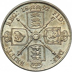 Large Reverse for Florin 1892 coin