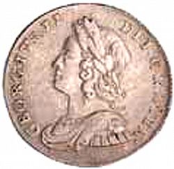 Large Obverse for Threepence 1732 coin