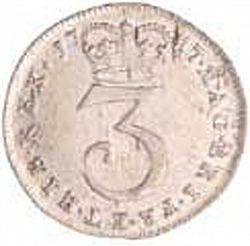 Large Reverse for Threepence 1737 coin