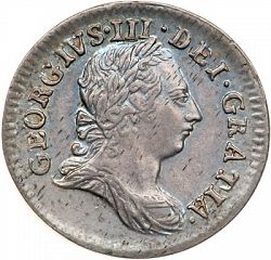 Large Obverse for Threepence 1763 coin