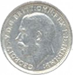 Large Obverse for Threepence 1919 coin