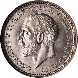 Large Obverse for Threepence 1927 coin