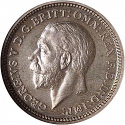 Large Obverse for Threepence 1935 coin
