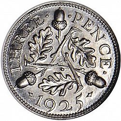 Large Reverse for Threepence 1925 coin