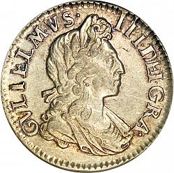 Large Obverse for Threepence 1701 coin