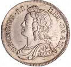 Large Obverse for Fourpence 1735 coin