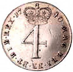 Large Reverse for Fourpence 1740 coin