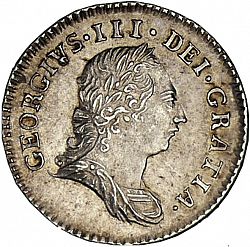 Large Obverse for Fourpence 1786 coin
