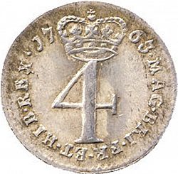 Large Reverse for Fourpence 1763 coin