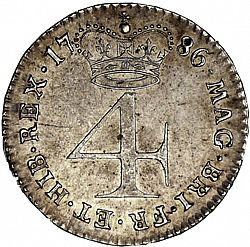 Large Reverse for Fourpence 1786 coin