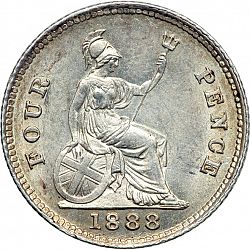 Large Reverse for Groat 1888 coin