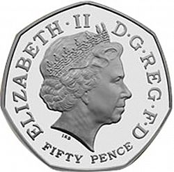 Large Obverse for 50p 2009 coin