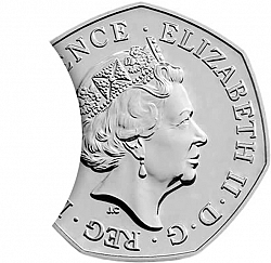 Large Obverse for 50p 2016 coin