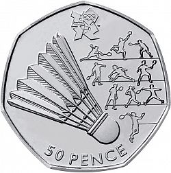 Large Reverse for 50p 2011 coin