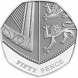 Large Reverse for 50p 2015 coin