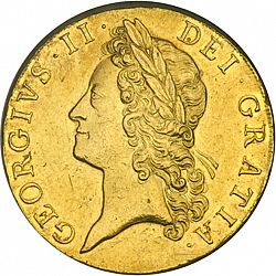 Large Obverse for Five Guineas 1741 coin