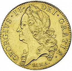 Large Obverse for Five Guineas 1746 coin