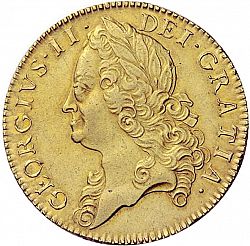 Large Obverse for Five Guineas 1753 coin