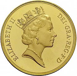 Large Obverse for Five Pounds 1985 coin