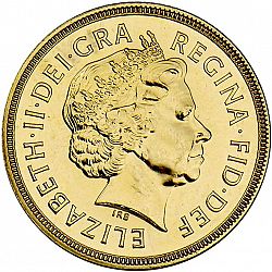 Large Obverse for Five Pounds 2002 coin