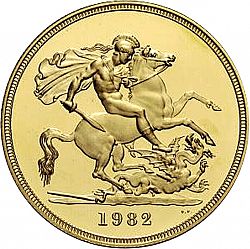 Large Reverse for Five Pounds 1982 coin