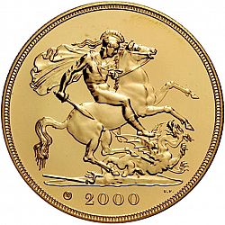 Large Reverse for Five Pounds 2000 coin