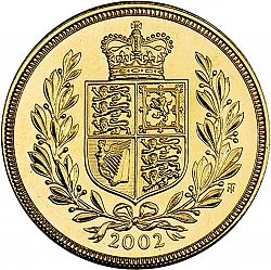Large Reverse for Five Pounds 2002 coin