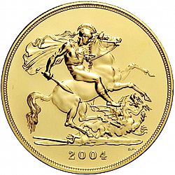 Large Reverse for Five Pounds 2004 coin