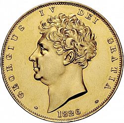 Large Obverse for Five Pounds 1826 coin