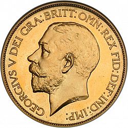 Large Obverse for Five Pounds 1911 coin