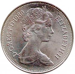 Large Obverse for 5p 1980 coin