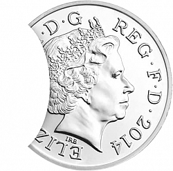 Large Obverse for 5p 2014 coin