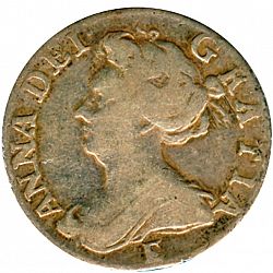Large Obverse for Sixpence 1707 coin