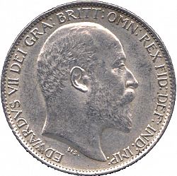 Large Obverse for Sixpence 1902 coin