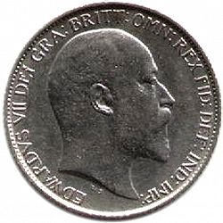 Large Obverse for Sixpence 1903 coin