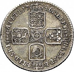 Large Reverse for Sixpence 1746 coin