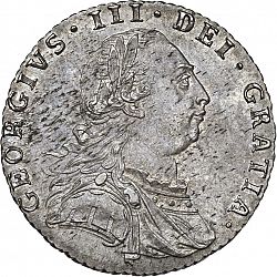 Large Obverse for Sixpence 1787 coin