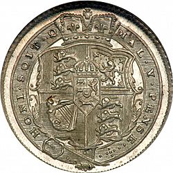 Large Reverse for Sixpence 1816 coin