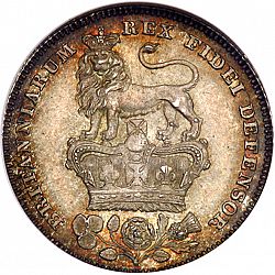 Large Reverse for Sixpence 1828 coin