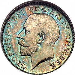 Large Obverse for Sixpence 1911 coin