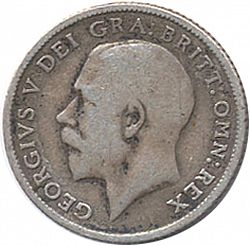 Large Obverse for Sixpence 1914 coin