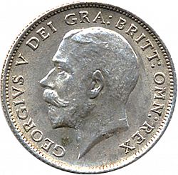 Large Obverse for Sixpence 1924 coin