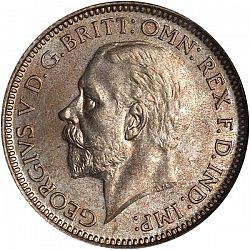 Large Obverse for Sixpence 1927 coin
