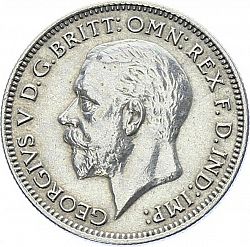 Large Obverse for Sixpence 1934 coin